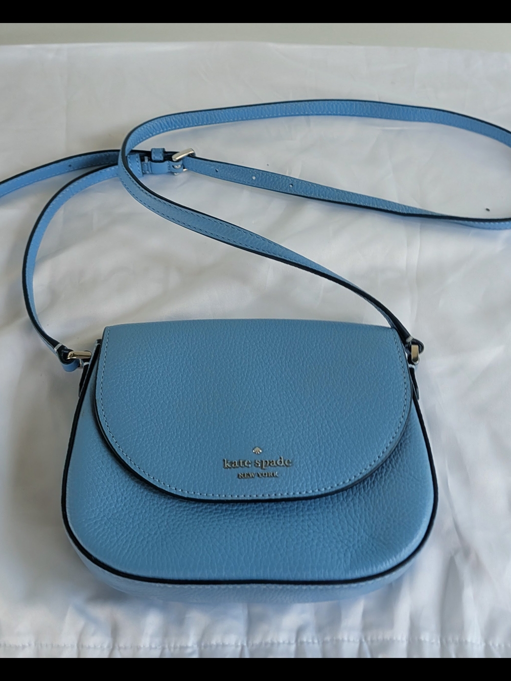 kate spade Powder Blue Pebbled Leather Crossbody